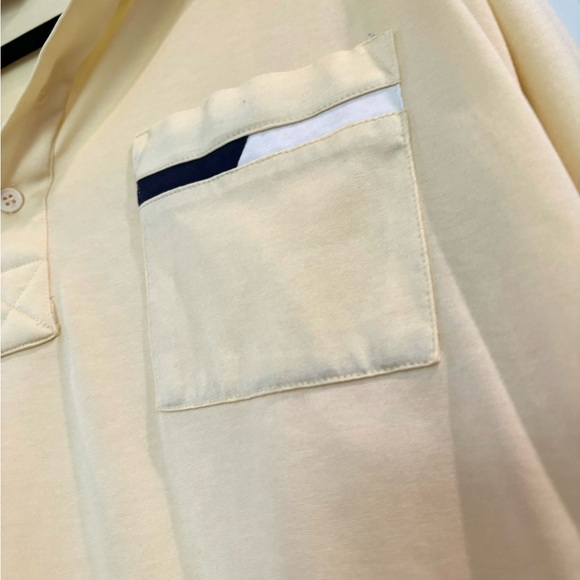 Vintage Idletime Mens 70s Yellow 1/4 Button Short Sleeve Polo Shirt Size XL - Picture 11 of 12